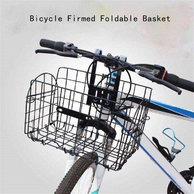 Metal Bike Bicycle Front Basket Foldable Handlebar Thick