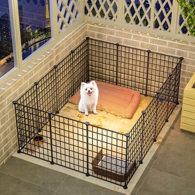 Foldable Pet Playpen Iron Fence Puppy Kennel dog cage