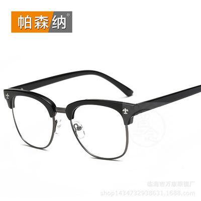 。Retro spectacle frame half frame eyebrow myopia spectacle