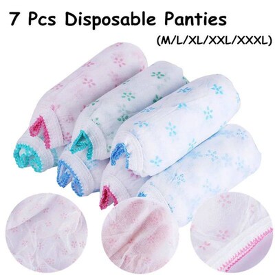 7PCS/set Women Disposable Cotton Underwear Travelling Postpa