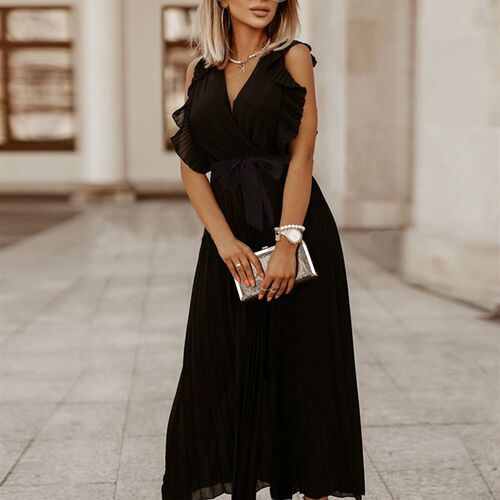 Fashion Elegant Women Dress Sleeveless V neck Long Summer Dr