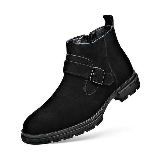 leather winter mens boots 反绒真皮加绒保暖冬季百搭男靴子