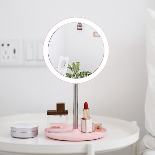 Small Mirror black round table desktop mirror oval two