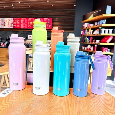 Tyeso Stainless Steel Thermal Water Bottle Portable Tumbler