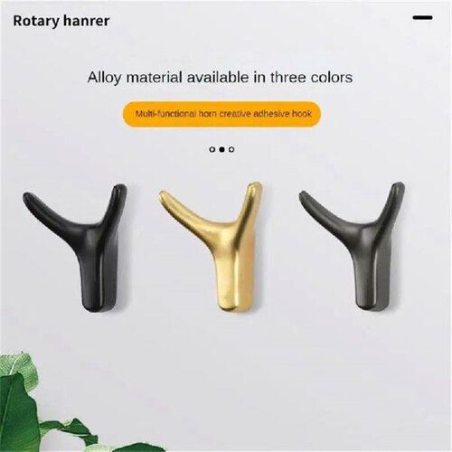 Ox Horn Creative Design Zinc Alloy Wall Mount Hook Dual