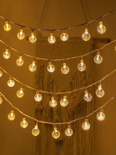 Led Crystal Ball String Lights Garland Christmas Fairy Light