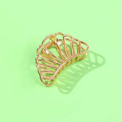 Simple hair comb claw clip, curly hair ornament, metal cut-o