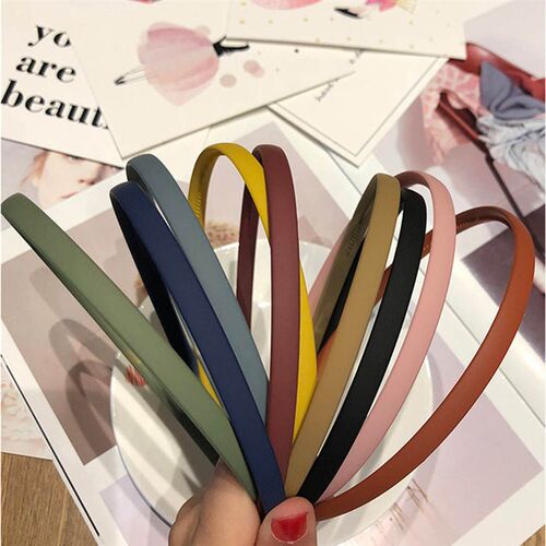 Solid Female Frosted Bezel Headband Turban Hairband For Wome