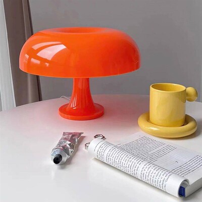 Orange Danish Mushroom Table Lamp Ornament Light for BedRoom