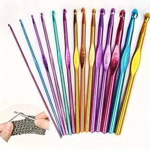 Colored alumina single head knitted crochet hook DIY knittin