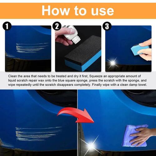 Car Scratch Remover Car Polishing Paste With Sponge Car Body