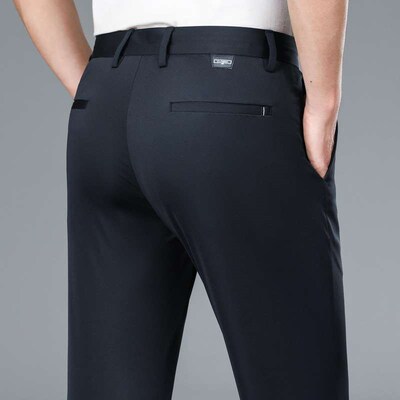 Mens High-end Trousers New High Stetch Casual Pants Busines