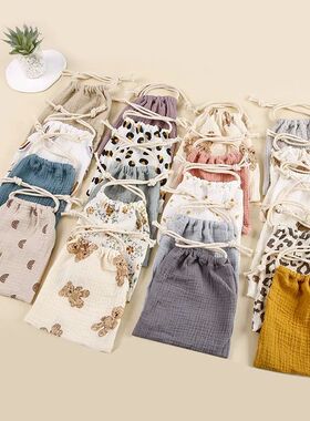 Cotton Baby Bags String Diaper Stackers Caddy Organizer Napp