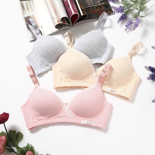 Cotton Wirefree Nursing Clothing Breastfeeding Bra for Pregn