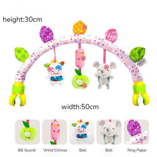 Baby Toys 0-12 Months Crib Mobile Bed Bell Rattles Education