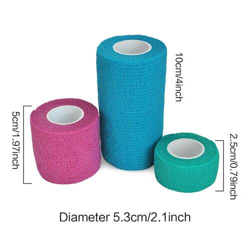 1Roll 2.5/5/10cm*4.5m Gauze Medical Bandage Self-adhesive Br