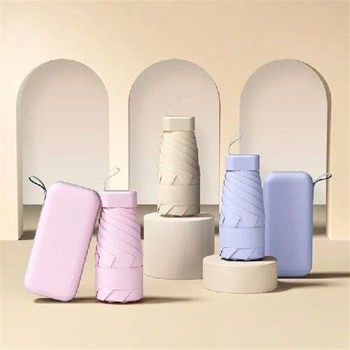 Mini Sun Umbrella Pocket Rain Umbrellas Anti UV 6-Folding