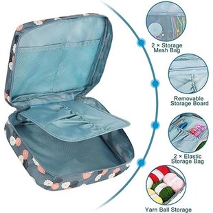 Portable 58pcs Crochet Hooks Kits with Bag Wool Knitting Too