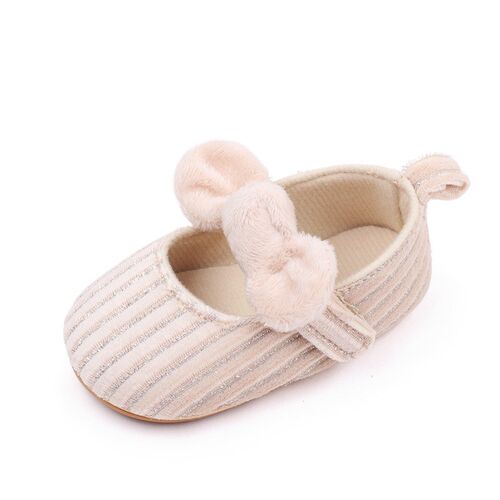 Baby Girls Princess Shoes 012 Months Pure Color Fluffy Bow F