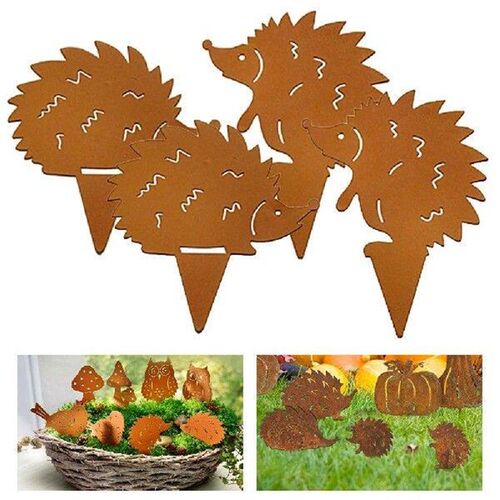 Balcony Garden Autumn Decor Stakes Garden Hedgehog Figures