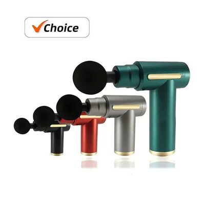 Portable intelligent fascia gun with display screen, adjusta