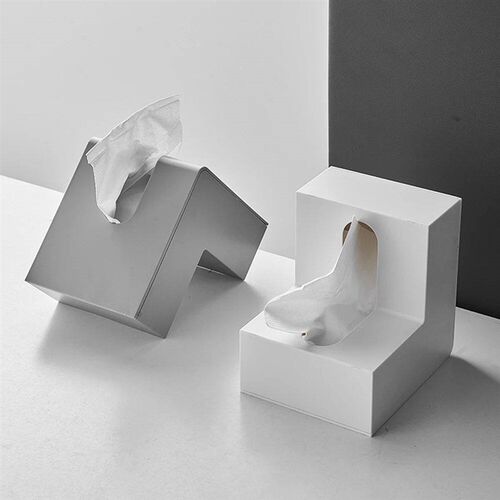Modern Style Nordic Right Angle Desktop Napkin Paper Storage
