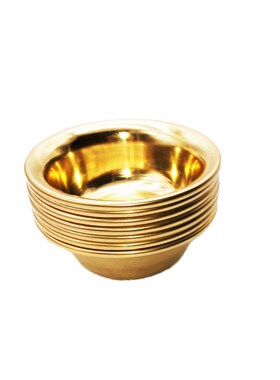 松吉仓 直径7cm7个一黄铜供水碗圣水杯佛堂用品桌面摆件 满