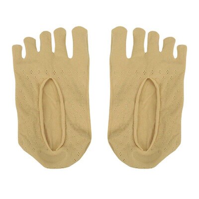 Summer Socks for Women Five Fingers Split Toe Half Heel