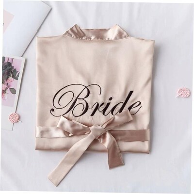 Bride with Team Bride Bathrobe Bride To Be Bridal Shower Bac
