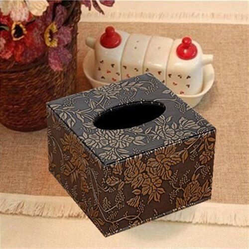Home Restaurant small square box hotel leather tissue Box ho