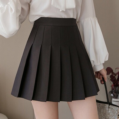 Women Skirt 2022 High Waist Student Pleated Skirts Cute Swee