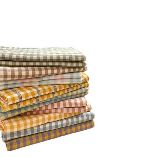 Class A Washed Cotton Plaid Bed Sheet Bed Cover Single Piece