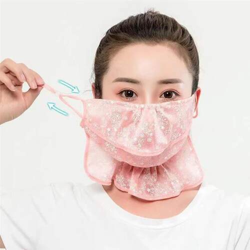 Anti-UV Lace Sunscreen Mask Hot Sale Hanging Ear Ear Cord Fa