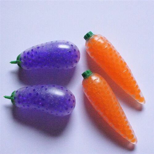 Spongy Banana Bead Stress Ball Toy Squeezable Soft Fruit
