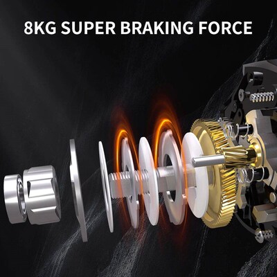 Metal Fishing Spool 6.3:1 Gear Ratio Baitcasting Fishing Whe