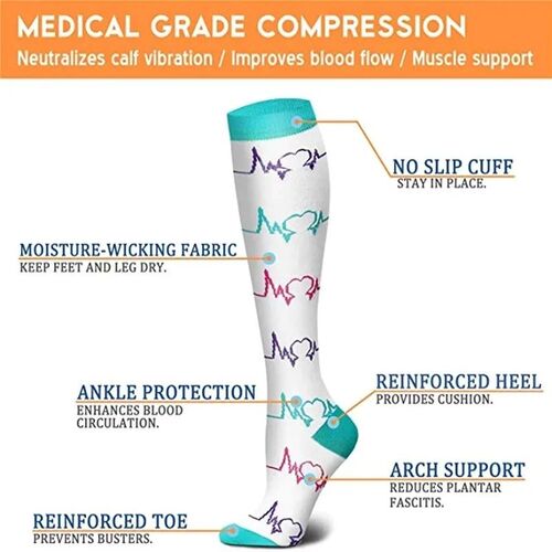 58 Styles Compression Socks Women Medical Nursing Stockings