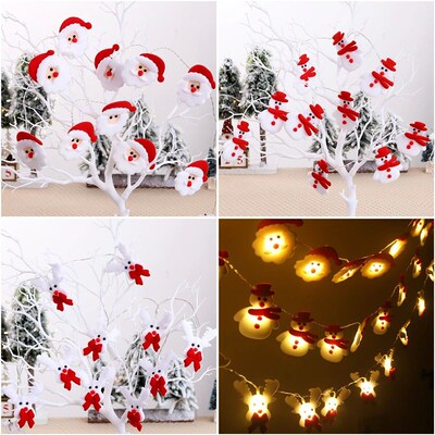 Snowman Christmas LED Garland String Light Merry Christmas D