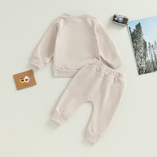 gren 0-3Years Toddler Baby Boys Fall Outfits Solid Color Cre