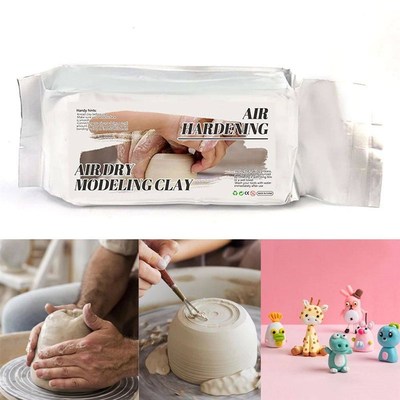 500G White Pottery Clay DIY Handmade Bake-Free Air-Drying Sh