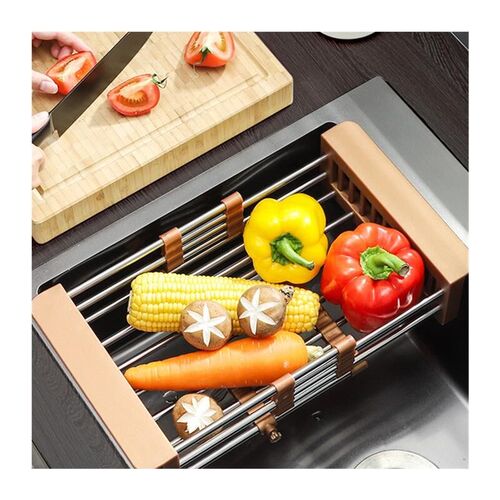 Kitchen Sink Drying Dish Rack Cup Holder Organizer Roll Stai
