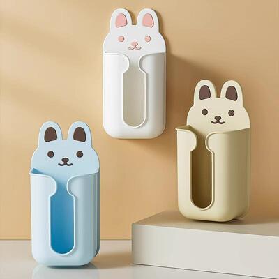 Creative Cartoon Tissue Box Wall-Mounted No-Drill Paper Towe