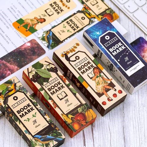 28 pcs1 lot Girl Roaming space Paper bookmarks bookmarks fo