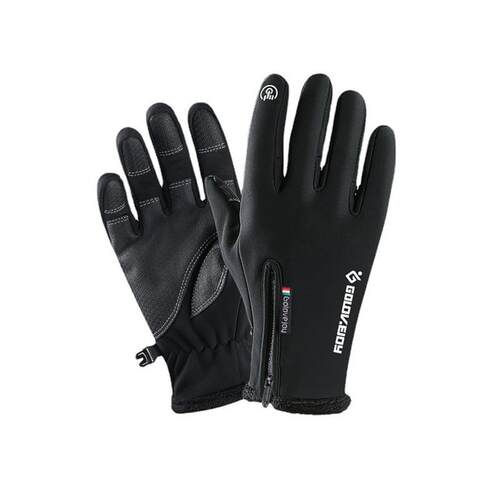 DB03Ski Cycling Gloves Touch Screen Fleece Zipper Waterproof