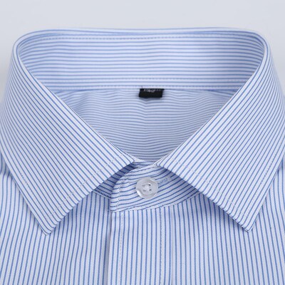 Plus Size S to 8xl formal shirts for men striped long sleeve