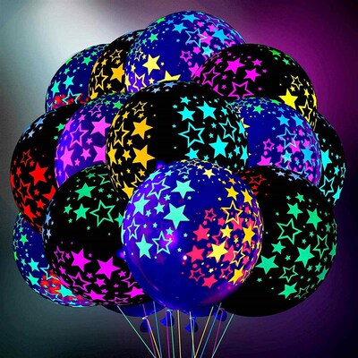 10/20PCS 12inch Fluorescent Balloon Glow In The Dark Glow Lu