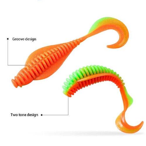 8pcs Fishing Lures 80mm 3.7g Soft Lure Artificial Bait for