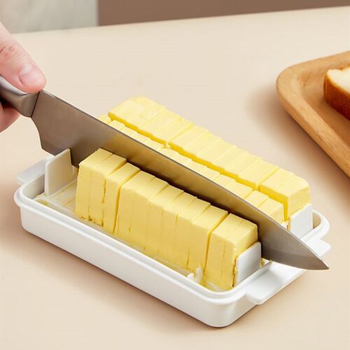 Butter Box Sealing With Wood Lid Knife Food Dish Ceramic