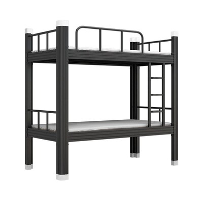 Upper and lower bunk iron frame bed double dormitory high an