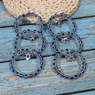 Lucky Turkish Blue Eye Bracelet for Women Men Elephant Butte