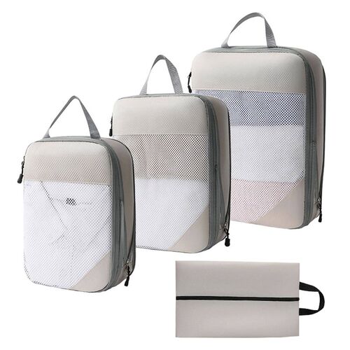 4 Pack Compression Packing Cubes Fr Rucksack Mesh-Kompress